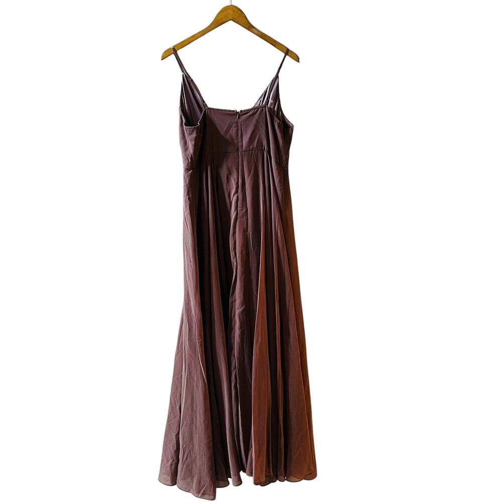 Anthropologie BHLDN Eva Spagetti Strap Maxi Dress Size XL Mauve - Picture 3 of 7